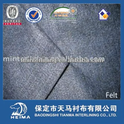 under collar felt fabric 100% polyester composition