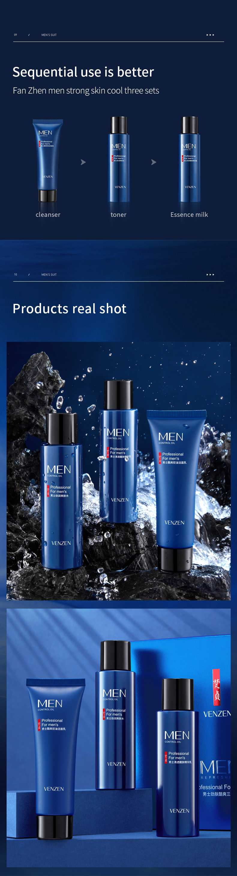 Men's skin care products