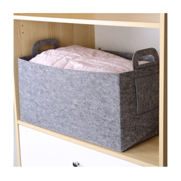Organisateur de placard en feutre pliable pour jouets et vêtements avec manche
