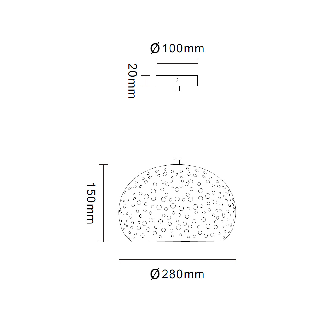 Plaster Pendant Lamp White for Dinning Room -07