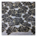 flower jacquard fabric garments accessories sequin fabric for sublimation BLACK GOLD