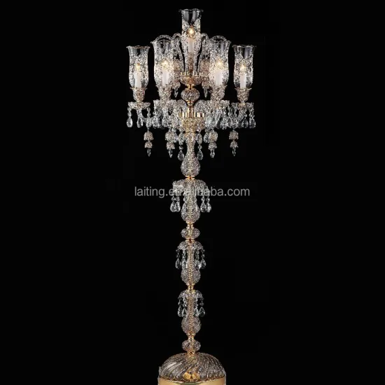 Sophisticated Crystal Floor Lamp for Hotel Villa Bedrooms