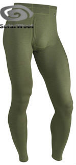 Men's Knitted Merino Wool Green long Johns