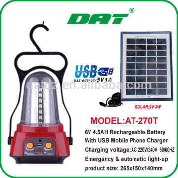 AT-270T new model solar emergency lighting with USB