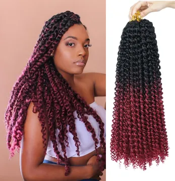 Synthetic Braiding Hair Extension Freetress Wholesale Passion Twist Crochet Hair Braids Water Wave Passion Twist Hair