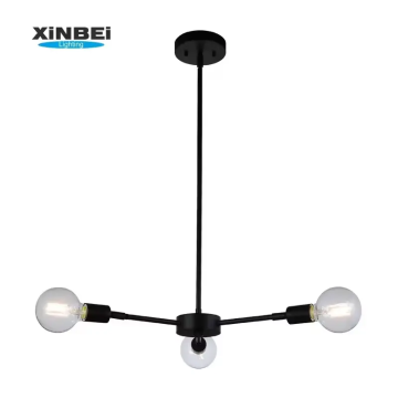 Modern Black Glass Pendant Light for Dining Room Chandelier