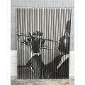 elephant printing acoustic slat wall panel