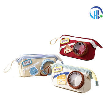 Stylish Large Pencil Case with Fun Cartoon Design