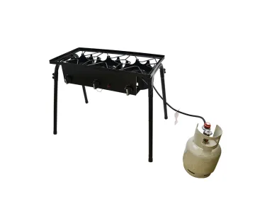 Auto ignition three burner stove