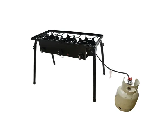 Auto ignition three burner stove