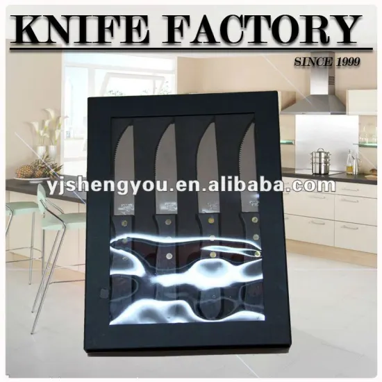 wooden handle stainless steel cutlery set