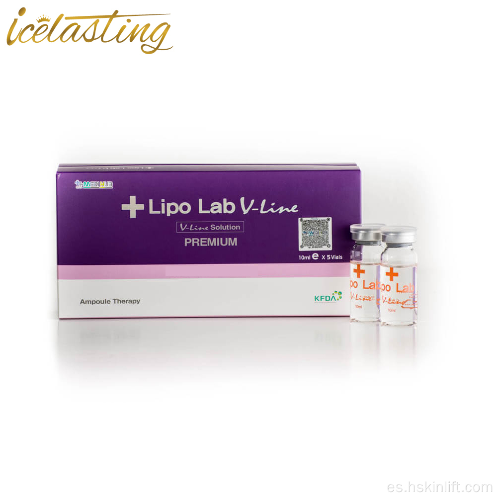 Corea Lipolab vline 5*10 ml de inyección antes y después