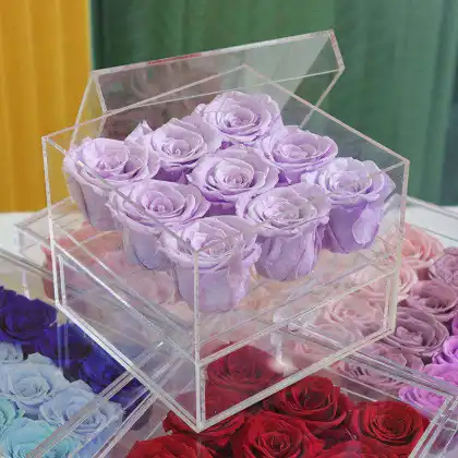 Forever High Class Mothers Day Gifts: Custom Stabilized Preserved Roses Box