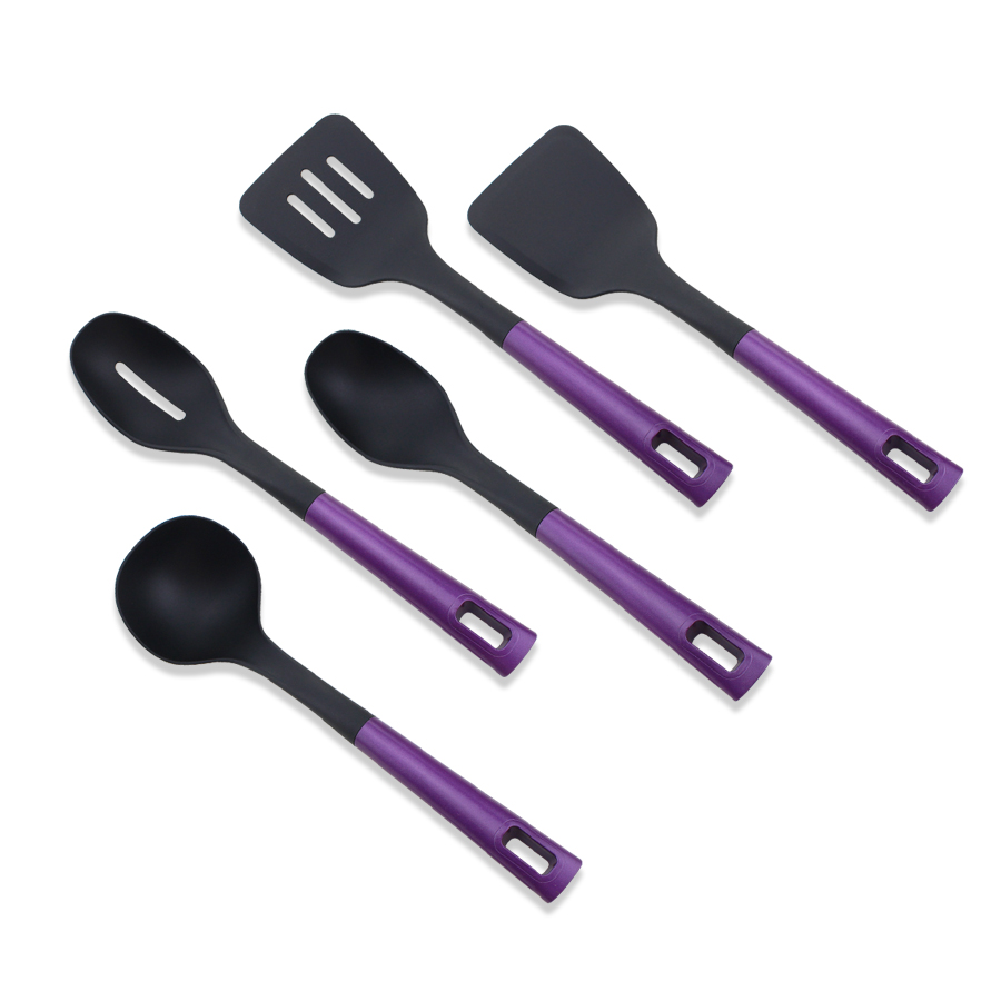 5PCS Coating Kitchen Cooking Nylon Utensils Set