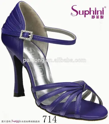 Woman Leather Shoes , Latin Shoes Blue , Leather Dance Shoes