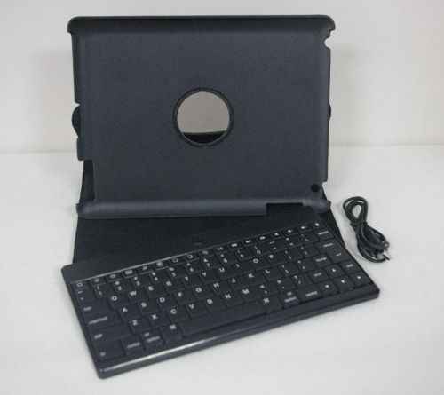 Rotatable 360 Degree Stand Ipad Carrying Case With Bluetooth Keyboard Removable Ce Fcc