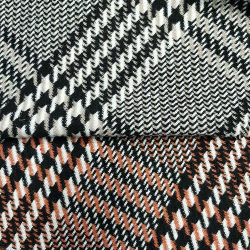 Kain rekaan Zara Houndstooth kotak-kotak wol