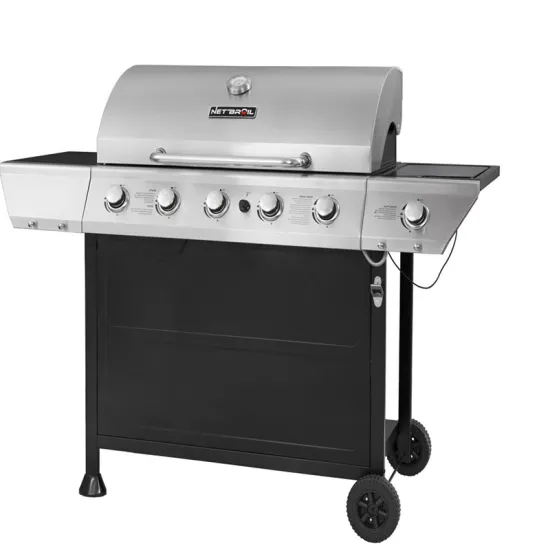 Machine Gas Bbq Grill 3 Burners Stainless Steel Gas Portable Barbecue Outdoor Party Metal