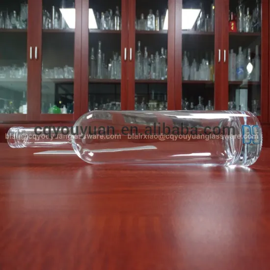 Round Transparent 75CL Glass Bottles Grapes Inside