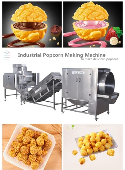 Core filled popcorn making machine with new technology