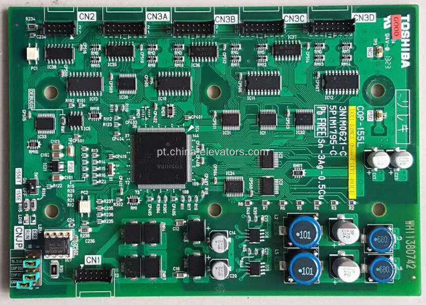 Placa de exibição COP-155L COP para elevadores Toshiba