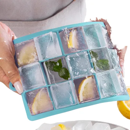 15/24 Grid Silicone Ice Cream Tray with Lid - DIY Ice Cube & Cream Mold