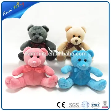 15cm gift item Plush bear toy with ribbon promotional gift