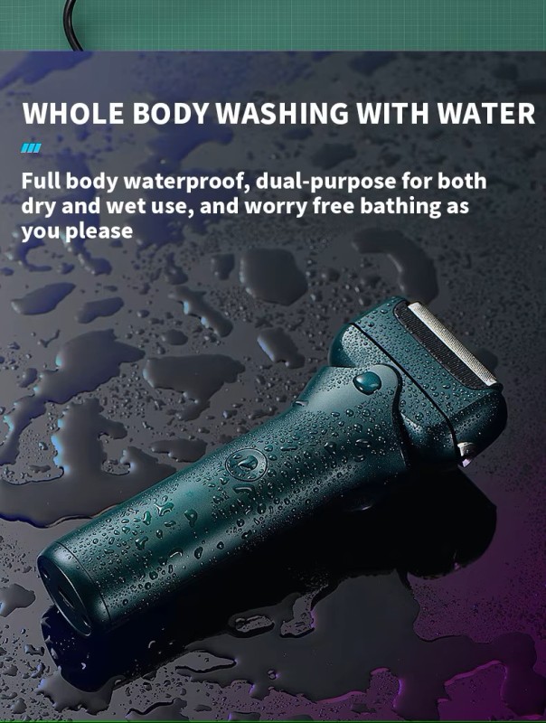 Modern Electric Shaver with USB Rechargeable and Waterproof Design