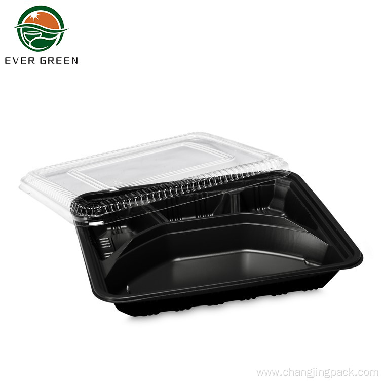 Disposable 4 Compartment Disposable Plastic Bento Lunch Box