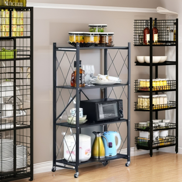 Étagères métalliques pliables et écologiques pour le rangement de la cuisine