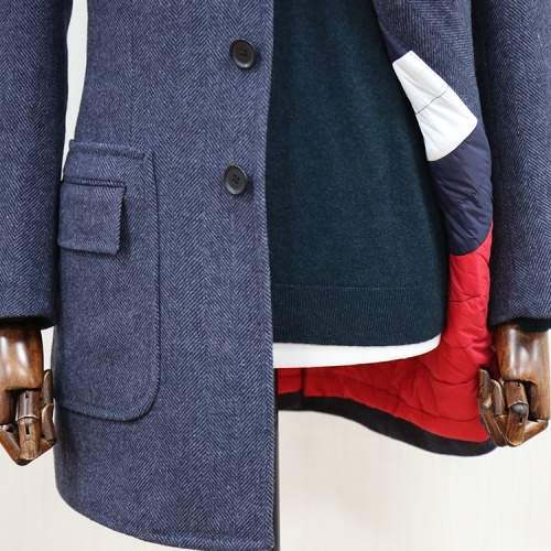 Grey Tweed Long Coat with Belt Fashion Style