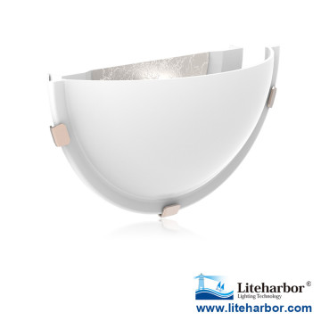 Frosted White Glass Wall Light From Liteharbor