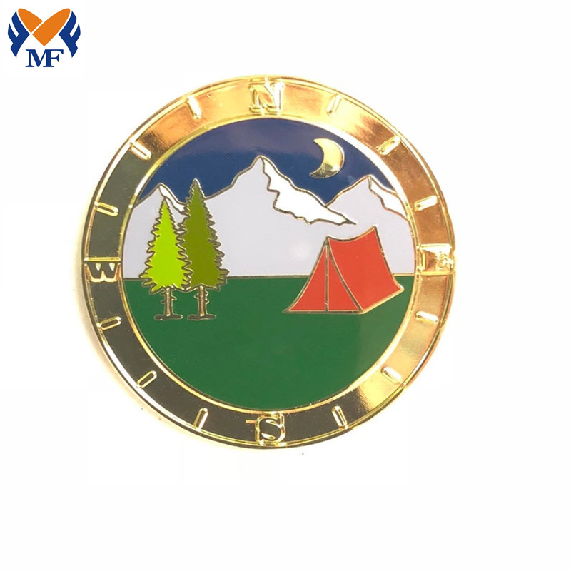 Camping Compass Enamel Pin