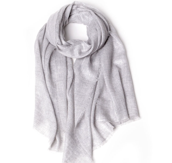 Cashmere Woven Scarf Grey
