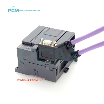 Profibus D-Sub to M12 B-Coded Cable with 35 Degree Connector for Automation, PLC Control & Programming