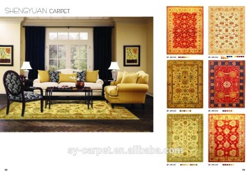 Hand tufted exhibition carpet surface needle punch