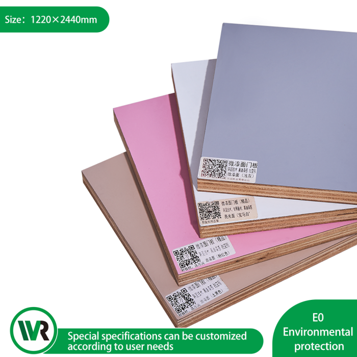 Panel de puerta de gabinete de PET con núcleo de madera contrachapada