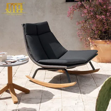 Modern Indoor/Outdoor Wicker Rope Lazy Rocking Chairs