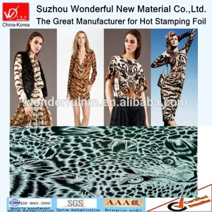 Animal skin color hot stamping foil for clothing