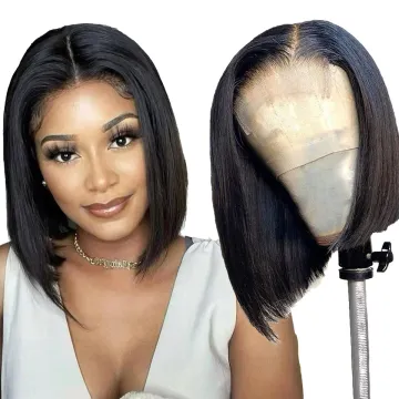 Straight 2x6 Lace Closure Bob Human Hair Wig With Closure,4*4 5*5 Closure Wig And Frontal,5 By 5 Closure Wig 360 Human Hair Lace