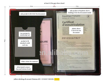 High Quality Fancy leather Business Card Document Holder