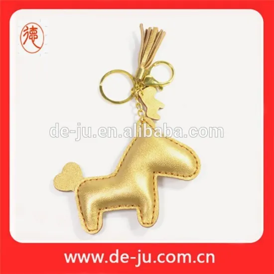 Small Size Golden Horse Purse Hanging Key Chain