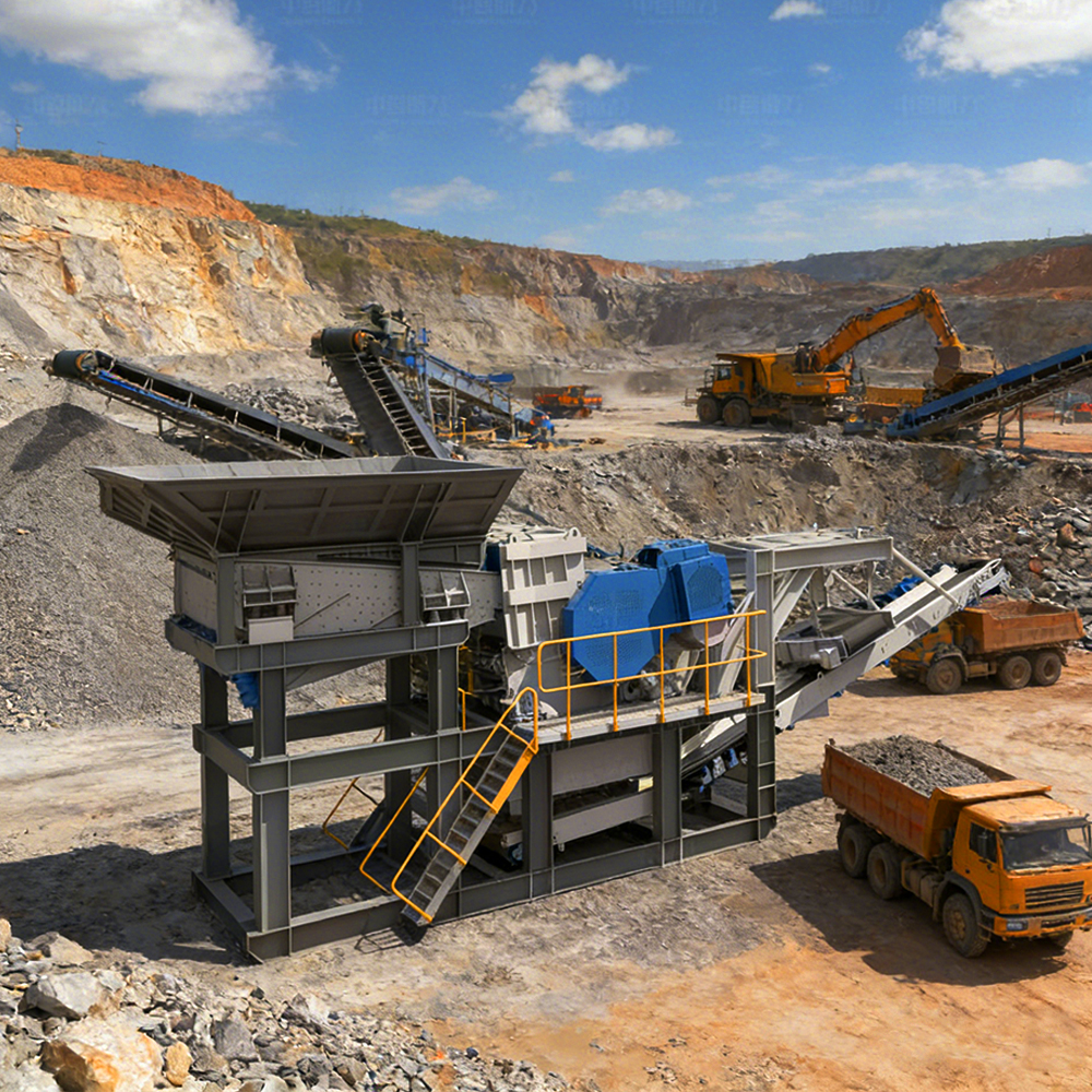 Temporary stone crushing plant