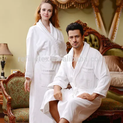 100% Cotton Velour Bathrobe, Soft Velour Bathrobe