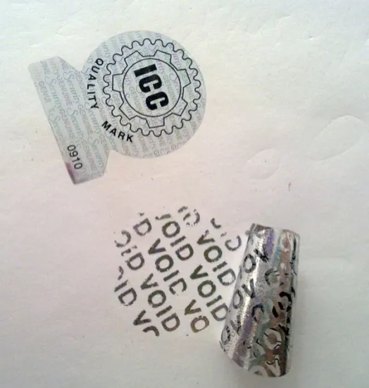 Honey comb laser circle hologram sticker