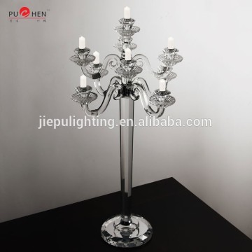 fashion tall pillar flower base Crystal candelabra candlestick for centerpiece decoration