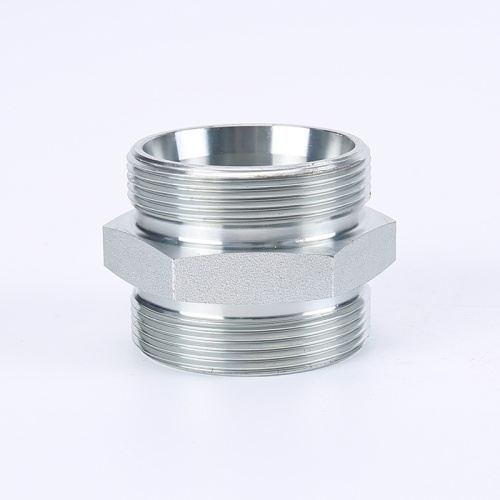 Steel Straight Double Ferrules Compression Adapter Fitting