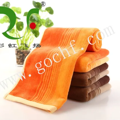 orange cut pile sports towel 100% cotton