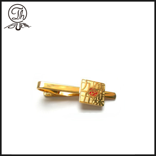 Shinny tie clip engraved on tie clips