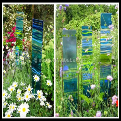decorative colored glass glass garden art